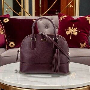 Kate Spade McCall Street Carli Satchel – Mahogany with Tassel